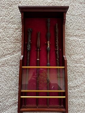 Harry Potter Decorative Dark Brown Wand Set Wall Display